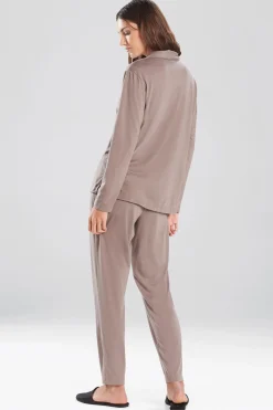 Natori Pajama Sets-Shangri-La TENCEL™ Long Sleeve Notch PJ