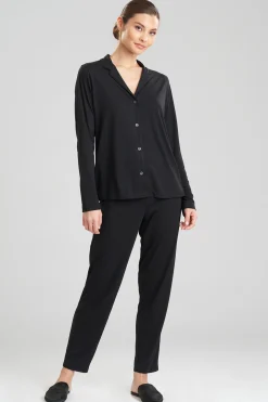 Natori Pajama Sets-Shangri-La TENCEL™ Long Sleeve Notch PJ