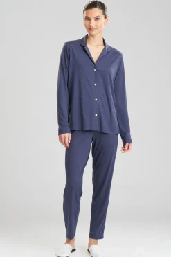 Natori Pajama Sets-Shangri-La TENCEL™ Long Sleeve Notch PJ