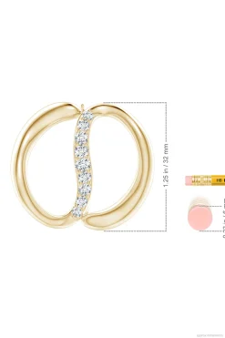 Natori Brooches|Shangri-La-Shangri-La Yin-Yang 14K Gold And Diamond Brooch