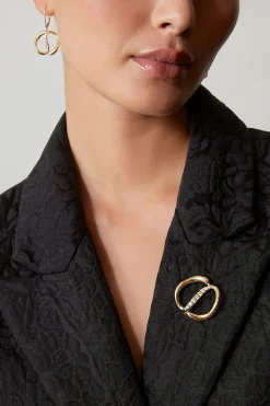 Natori Brooches|Shangri-La-Shangri-La Yin-Yang 14K Gold And Diamond Brooch