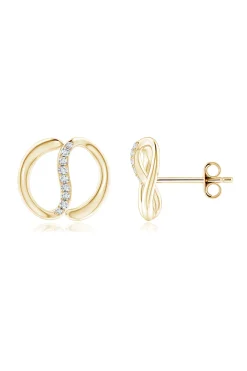 Natori Earrings|Shangri-La-Shangri-La Yin-Yang 14K Gold Diamond Stud Earrings