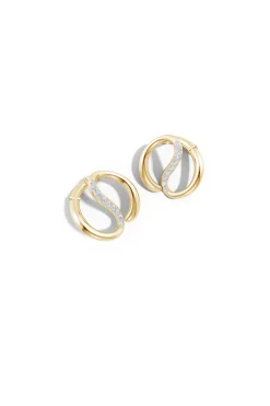 Natori Earrings|Shangri-La-Shangri-La Yin-Yang 14K Gold And Diamond Medium Button Stud Earrings