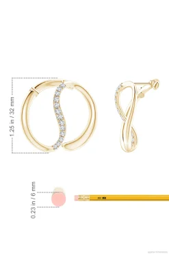 Natori Earrings|Shangri-La-Shangri-La Yin-Yang 14K Gold And Diamond Large Button Stud Earrings