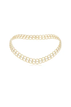 Natori Necklaces|Shangri-La-Shangri-La Yin-Yang 14K Gold And Diamond Chain Link Necklace