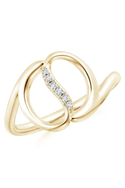 Natori Rings|Shangri-La-Shangri-La Yin-Yang 14K Gold And Diamond Bypass Ring
