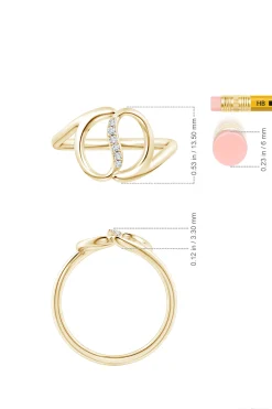 Natori Rings|Shangri-La-Shangri-La Yin-Yang 14K Gold And Diamond Bypass Ring
