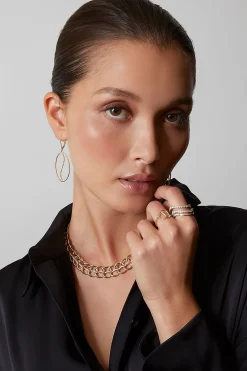 Natori Rings|Shangri-La-Shangri-La Yin-Yang 14K Gold And Diamond Bypass Ring