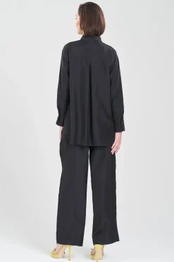 Natori Pants, Skirts & Shorts-Shinjo Habotai Embroidered Silk Pants