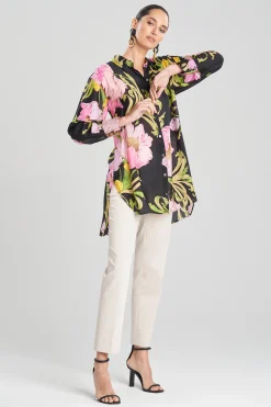 Natori Tops, Shirts & Tunics-Shinjo Obi Silk Oversized Top
