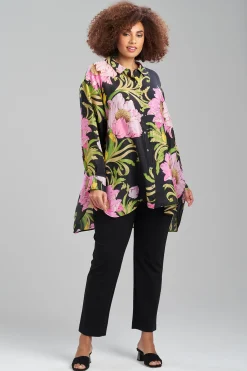 Natori Tops, Shirts & Tunics-Shinjo Obi Silk Oversized Top