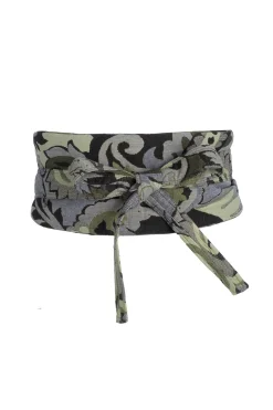 Natori Belts-Shinrin Paisley Jacquard Obi Belt