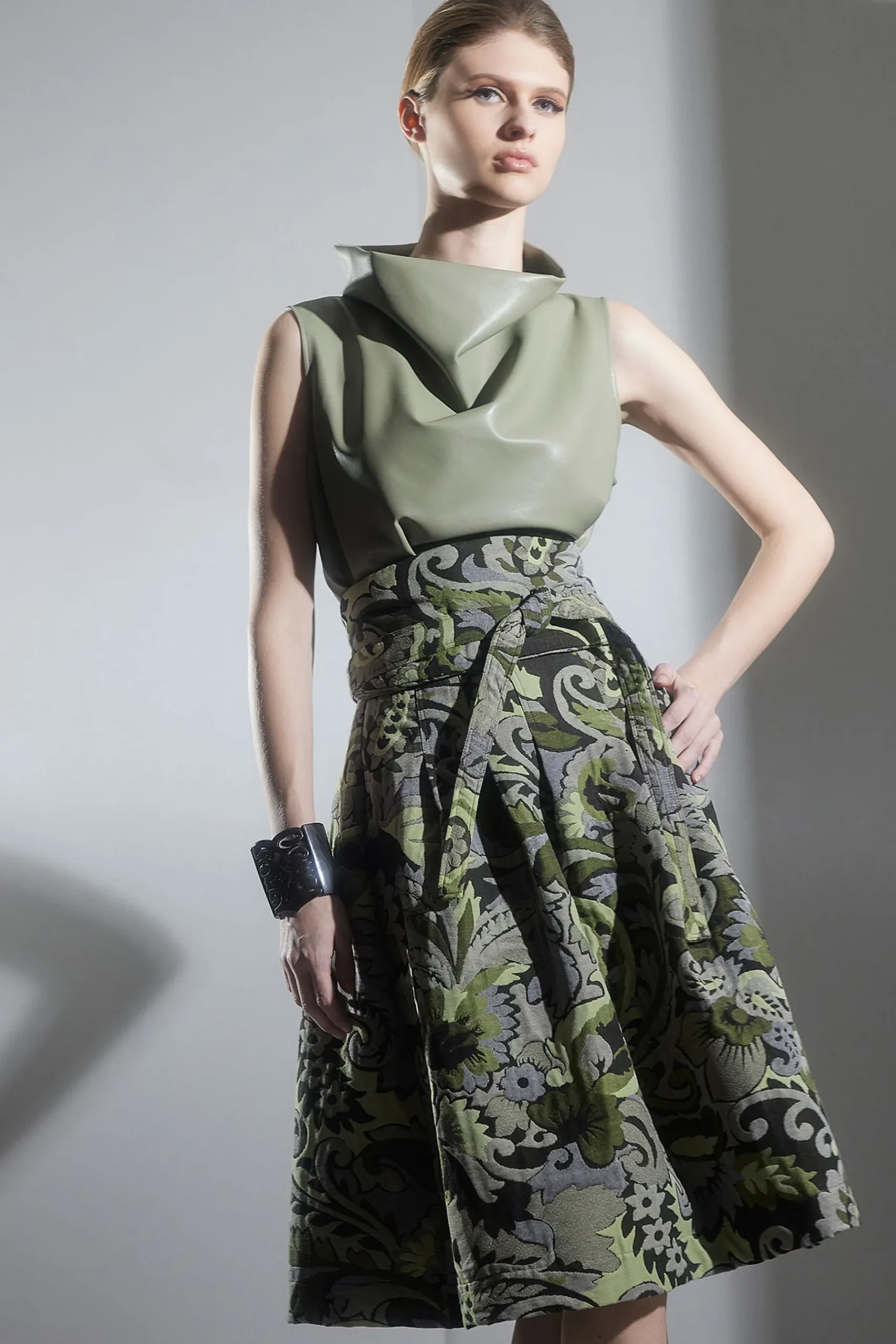Natori Belts-Shinrin Paisley Jacquard Obi Belt