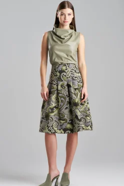 Natori Pants, Skirts & Shorts-Shinrin Paisley Jacquard Pleated Skirt