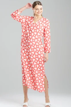 Natori Caftans|Plus Sizes-Soho Geo Challis Caftan