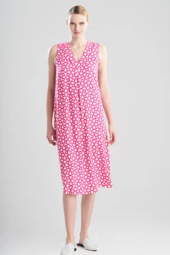 Natori Gowns-Soho Geo-Printed Challis Gown