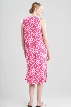 Natori Gowns-Soho Geo-Printed Challis Gown