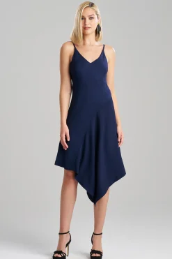 Natori Dresses|Wedding Guest Dresses-Stretch Crepe Asymmetric Dress