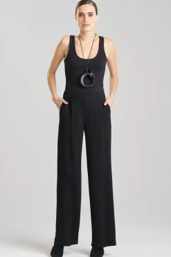 Natori Essentials|Pants, Skirts & Shorts-Stretch Crepe Straight Leg Pants