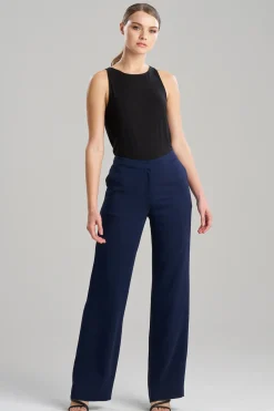 Natori Essentials|Pants, Skirts & Shorts-Stretch Crepe Straight Leg Pants