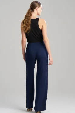 Natori Essentials|Pants, Skirts & Shorts-Stretch Crepe Straight Leg Pants