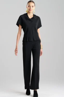 Natori Tops, Shirts & Tunics-Stretch Crepe Wedge Funnel Top
