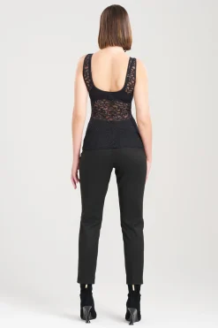 Natori Essentials|Tops, Shirts & Tunics-Stretch Scroll Lace Tank