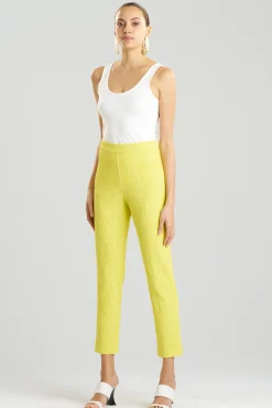 Natori Pants, Skirts & Shorts-Stretch Texture Jacquard Ankle Pants