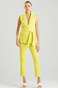 Natori Jackets & Outerwear-Stretch Texture Jacquard Sleeveless Jacket