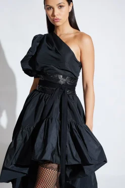 Natori Tops, Shirts & Tunics-Taffeta One Shoulder Balloon Sleeve Top