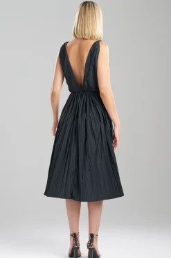 Natori Dresses-Taffeta Plisse A-line Dress