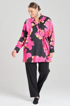 Natori Tops, Shirts & Tunics-Taichou Cotton Silk Surplice Tie Shirt