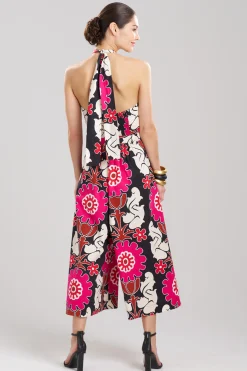 Natori Jumpsuits-Talitha Cotton Poplin Belted Halter Jumpsuit