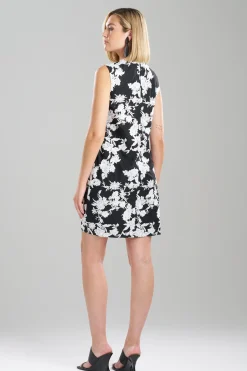 Natori Dresses-Tangier Embroidered Cotton Dress