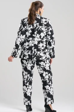 Natori Jackets & Outerwear-Tangier Embroidered Cotton Tailored Blazer