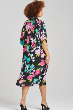 Natori Dresses-Tangier Printed Silk Georgette Shirtdress