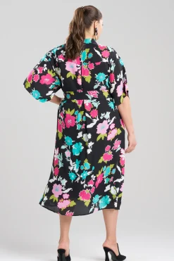 Natori Dresses-Tangier Printed Silk Georgette Shirtdress
