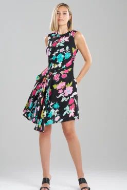 Natori Dresses-Tangier Printed Silk Georgette Dress