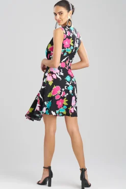 Natori Dresses-Tangier Printed Silk Georgette Dress