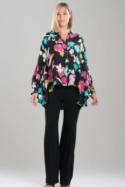 Natori Tops, Shirts & Tunics-Tangier Printed Silk Georgette Top