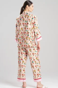 Natori Pajama Sets-Tea Garden Notch PJ