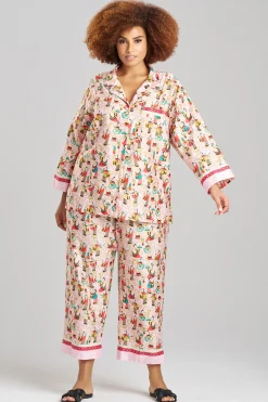 Natori Pajama Sets-Tea Garden Notch PJ