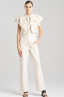 Natori Jackets & Outerwear-Tech Cotton Taffeta Embroidered Bolero