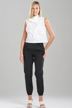 Natori Tops, Shirts & Tunics-Techno Poplin Embroidered Funnel Top