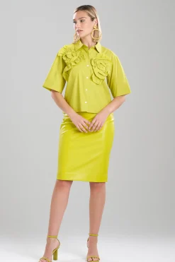 Natori Tops, Shirts & Tunics-Techno Poplin Embroidered Shirt