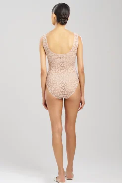 Natori Bodysuits & Bodywear-Temptation Sheer Allover Lace Bodysuit