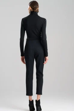 Natori Pants, Skirts & Shorts-Textured Cotton Jacquard Ankle Pants
