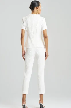 Natori Tops, Shirts & Tunics-Textured Cotton Jacquard Pleated Top