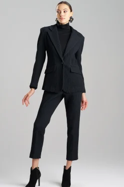 Natori Jackets & Outerwear-Textured Cotton Jacquard Jacket