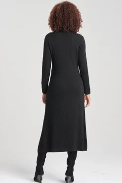 Natori Dresses|Knitwear-Textured Mandalay Turtleneck Dress